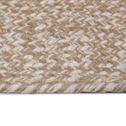 vidaXL Tapis de sol Naturel et blanc 200 x 200 cm Jute