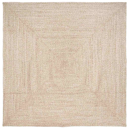 vidaXL Tapis de sol Naturel et blanc 200 x 200 cm Jute