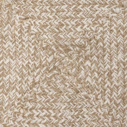 vidaXL Tapis de zone Naturel et blanc 240 x 240 cm Jute