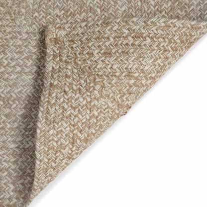 vidaXL Tapis de zone Naturel et blanc 240 x 240 cm Jute