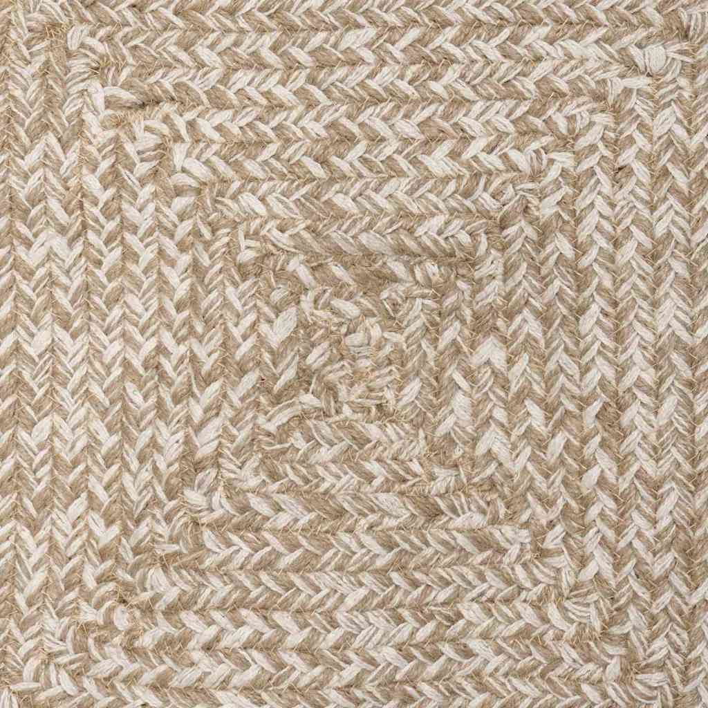 vidaXL Bereichsteppiche Natürlich und Weiß 300 x 300 cm Jute