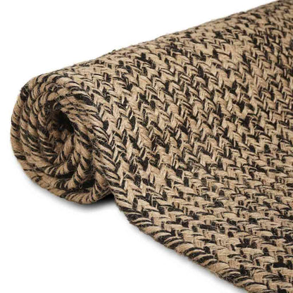 vidaXL Bereichsteppiche Natürlich und Schwarz 60 x 300 cm Jute