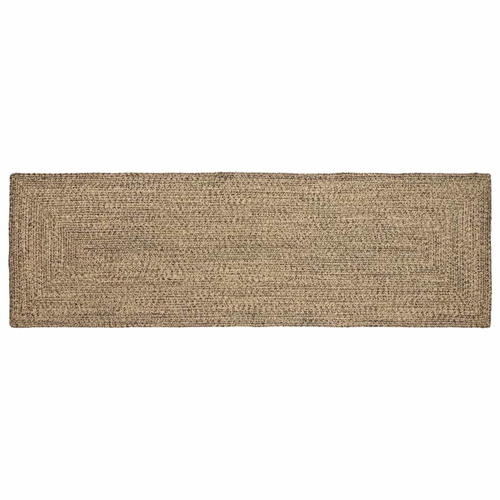 vidaXL Bereichsteppiche Natürlich und Schwarz 80 x 300 cm Jute