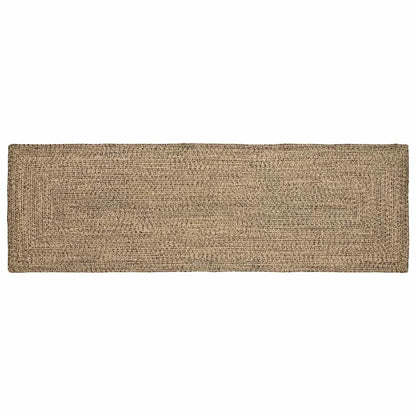vidaXL Bereichsteppiche Natürlich und Schwarz 80 x 300 cm Jute