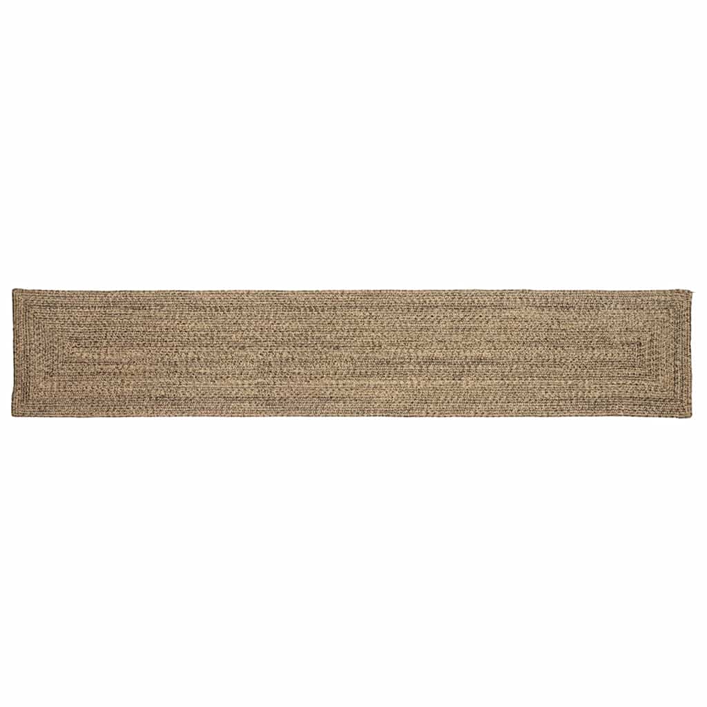 vidaXL Bereichsteppiche Natürlich und Schwarz 80 x 400 cm Jute