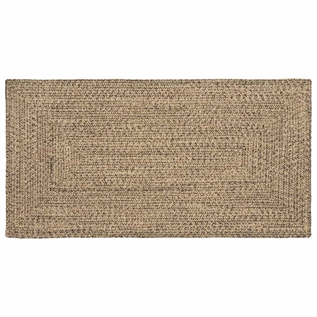 vidaXL Bereichsteppiche Natürlich und Schwarz 100 x 200 cm Jute
