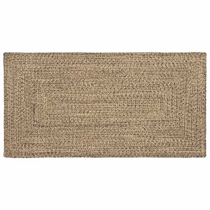 vidaXL Bereichsteppiche Natürlich und Schwarz 100 x 200 cm Jute