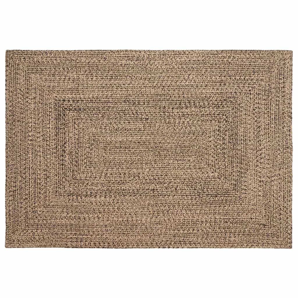 vidaXL Bereichsteppiche Natürlich und Schwarz 140 x 200 cm Jute