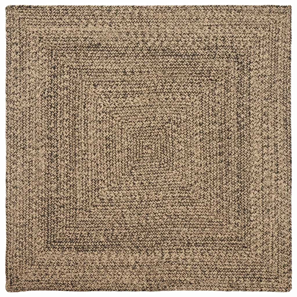vidaXL Bereichsteppiche Natürlich und Schwarz 160 x 160 cm Jute