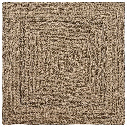 vidaXL Bereichsteppiche Natürlich und Schwarz 160 x 160 cm Jute