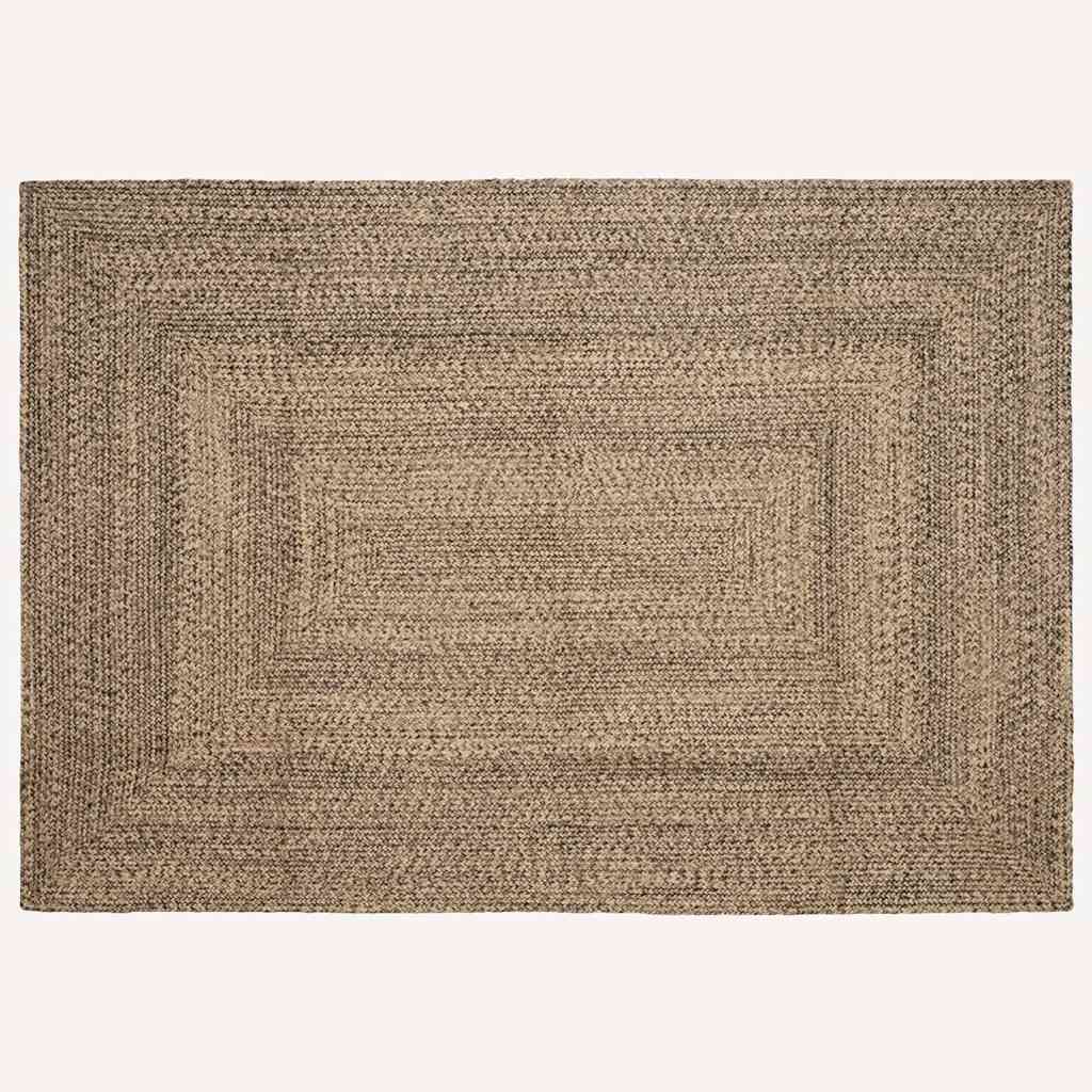 vidaXL Bereichsteppiche Natürlich und Schwarz 160 x 230 cm Jute