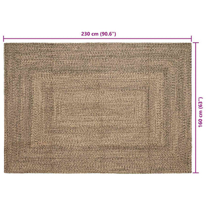 vidaXL Bereichsteppiche Natürlich und Schwarz 160 x 230 cm Jute