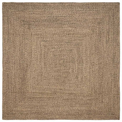 vidaXL Bereichsteppiche Natürlich und Schwarz 200 x 200 cm Jute
