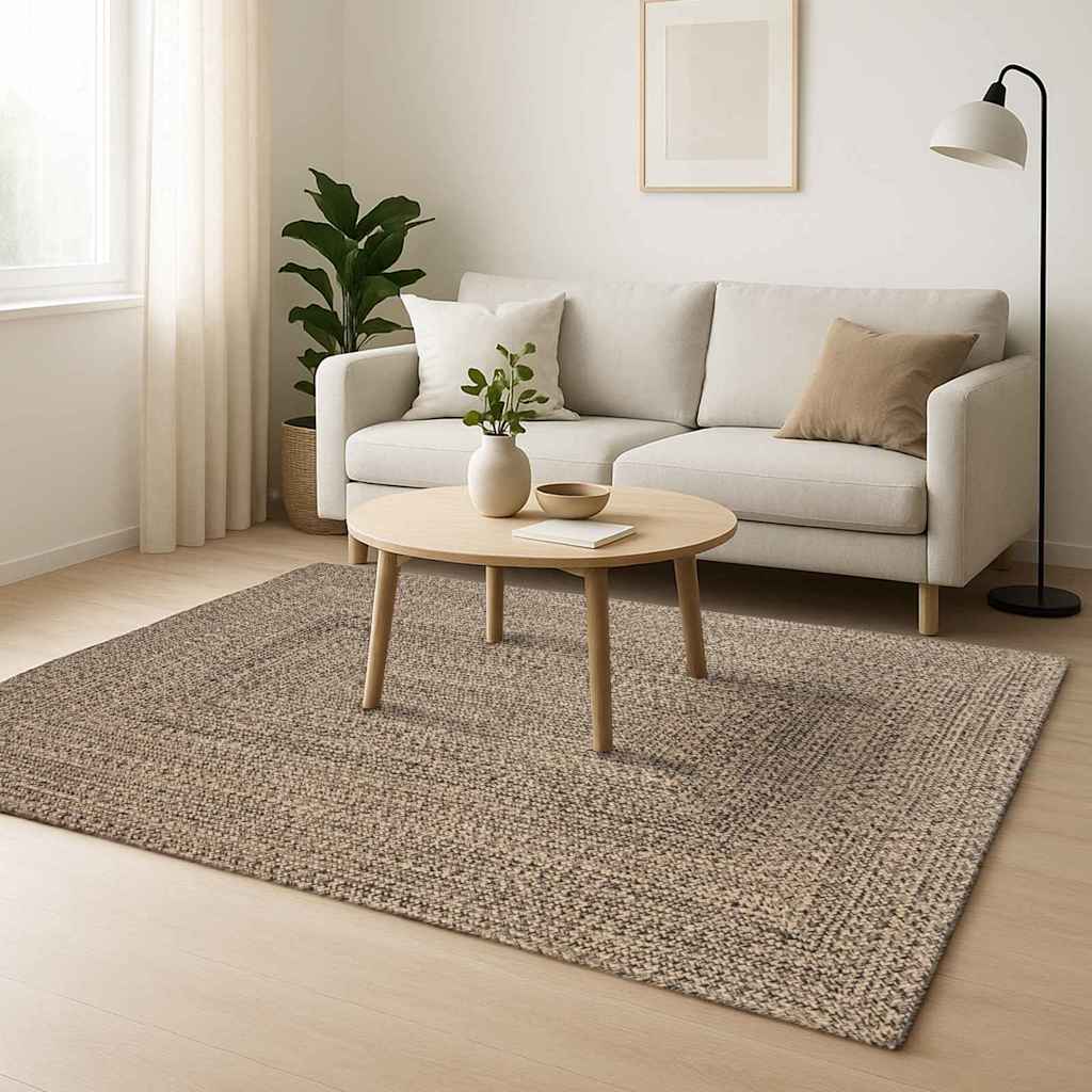 vidaXL Bereichsteppiche Natürlich und Schwarz 200 x 290 cm Jute