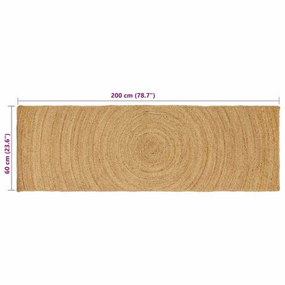 vidaXL Bereichsteppiche Rechtwinklig Braun 60 x 200 cm Jute