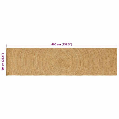 vidaXL Bereichsteppiche Rechtwinklig Braun 60 x 400 cm Jute