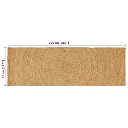 vidaXL Bereichsteppiche Rechtwinklig Braun 80 x 200 cm Jute