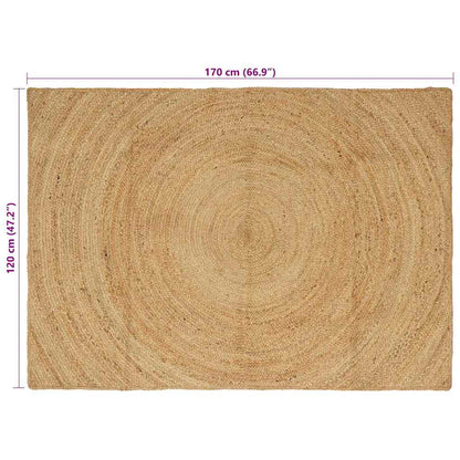 vidaXL Bereichsteppiche Rechtwinklig Braun 120 x 170 cm Jute