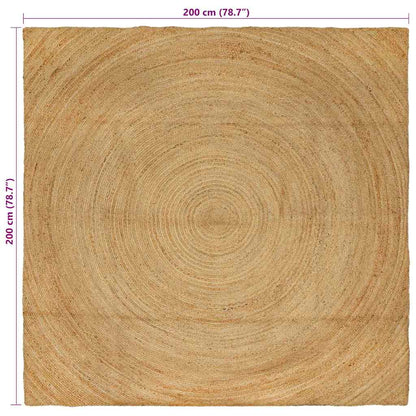 Bereichsteppiche Quadratisch Braun 200 x 200 cm Jute