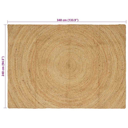 vidaXL Bereichsteppiche Rechtwinklig Braun 240 x 340 cm Jute