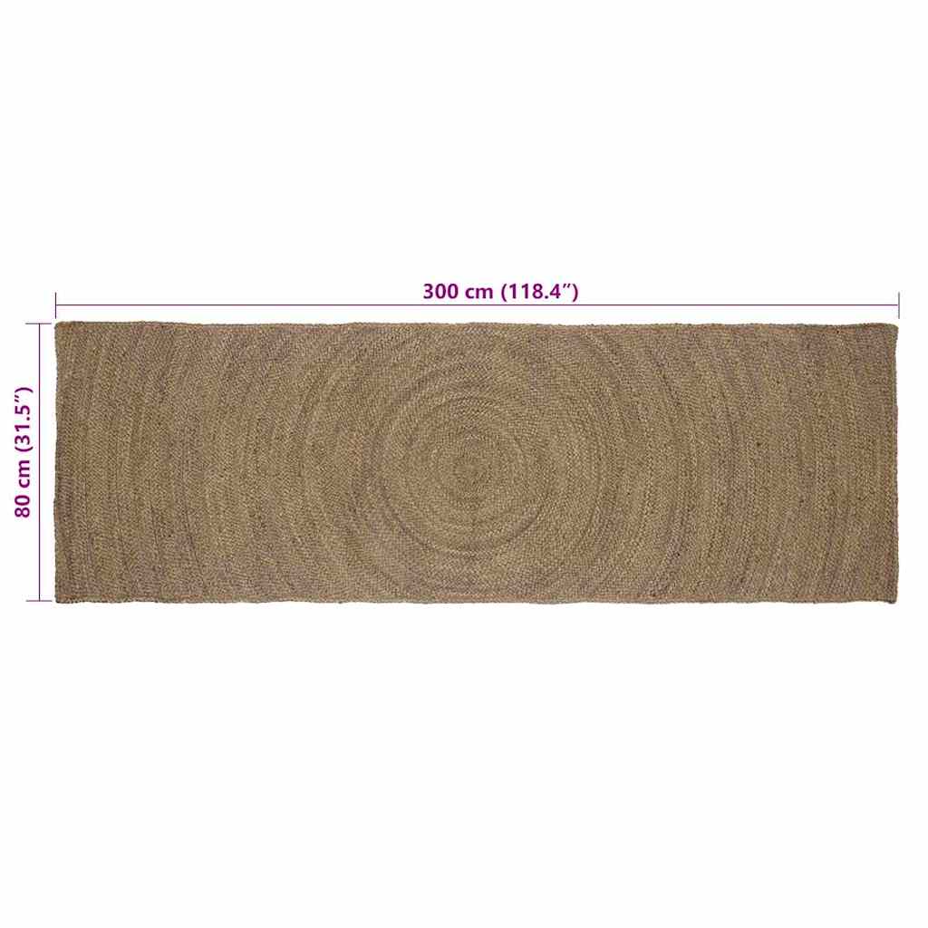 vidaXL Bereichsteppiche Rechtwinklig Grau 80 x 300 cm Jute