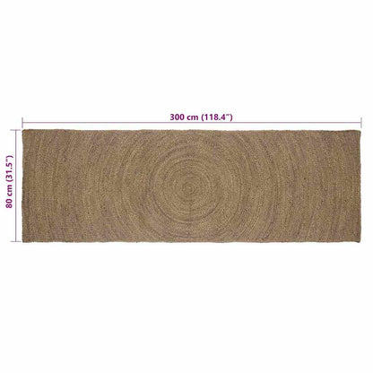 vidaXL Bereichsteppiche Rechtwinklig Grau 80 x 300 cm Jute