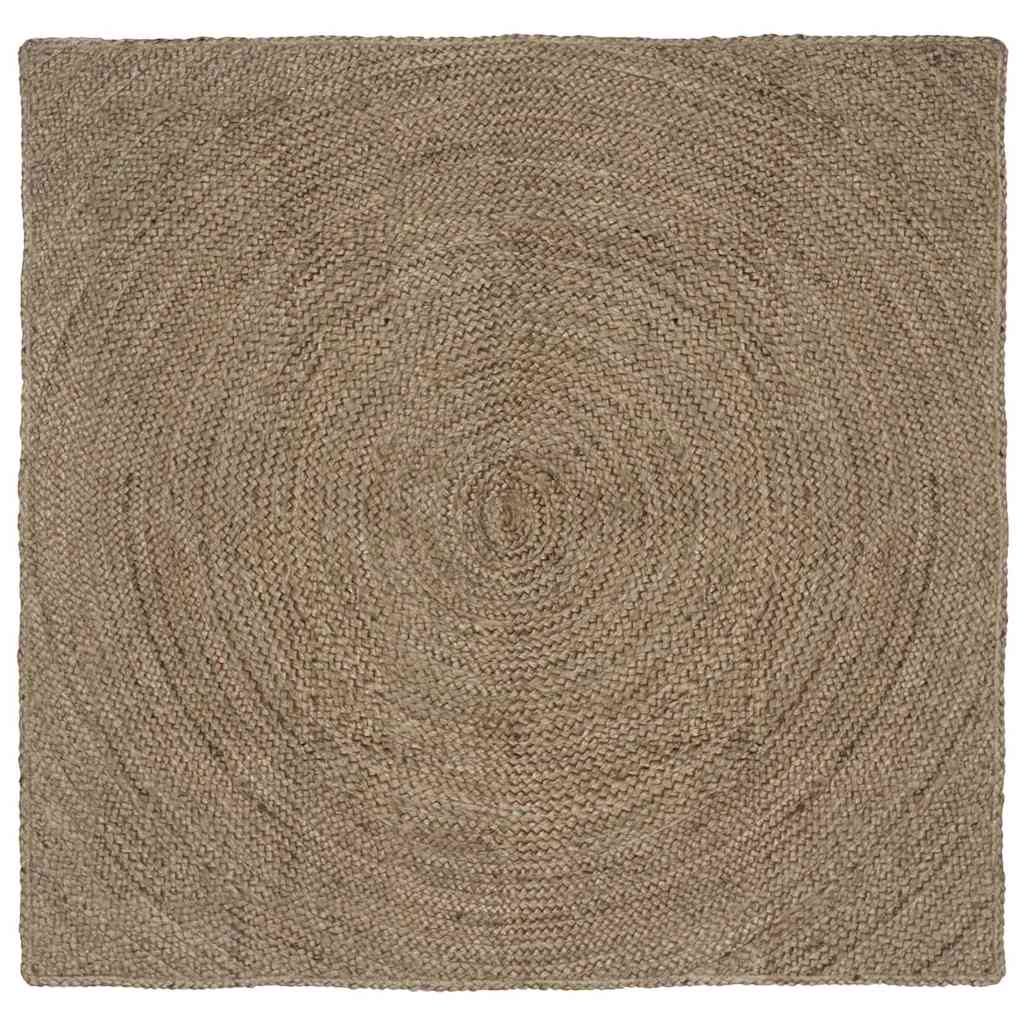 vidaXL Bereichsteppiche Quadratisch Grau 120 x 120 cm Jute