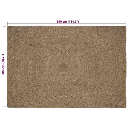vidaXL Bereichsteppiche Rechtwinklig Grau 200 x 290 cm Jute