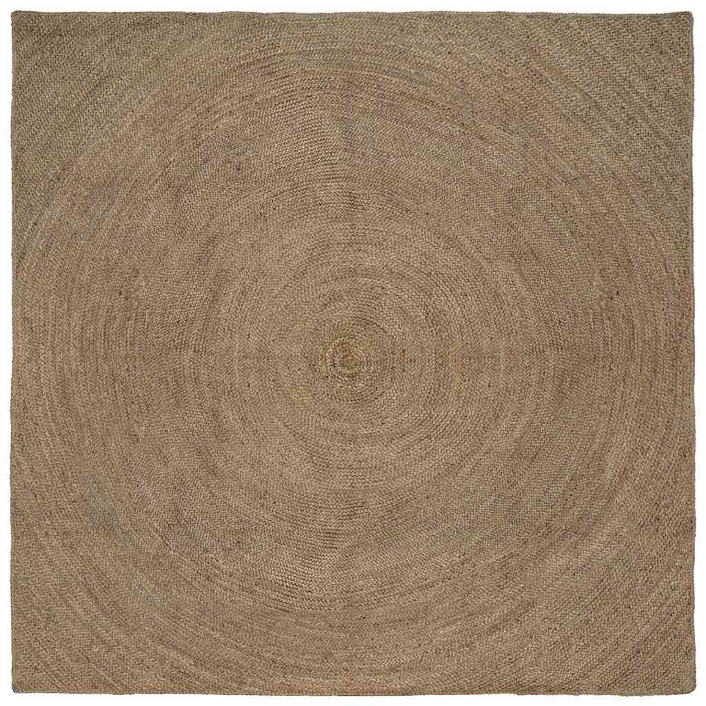 vidaXL Bereichsteppiche Quadratisch Grau 300 x 300 cm Jute
