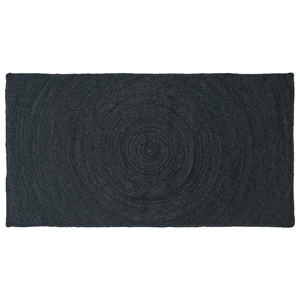 vidaXL Bereichsteppiche Rechtwinklig Dunkelgrau 100 x 200 cm Jute