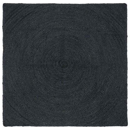 vidaXL Bereichsteppiche Quadratisch Dunkelgrau 120 x 120 cm Jute
