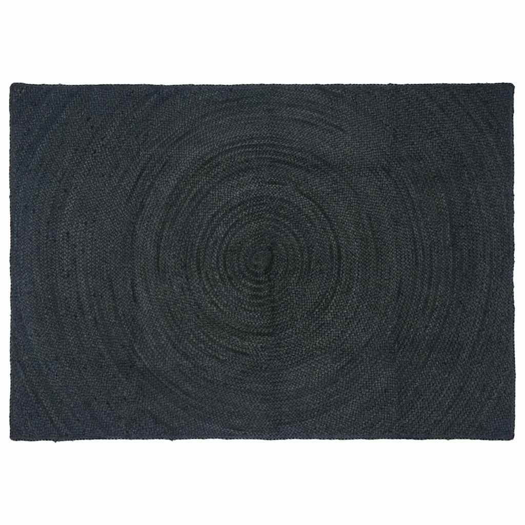 vidaXL Bereichsteppiche Rechtwinklig Dunkelgrau 120 x 170 cm Jute