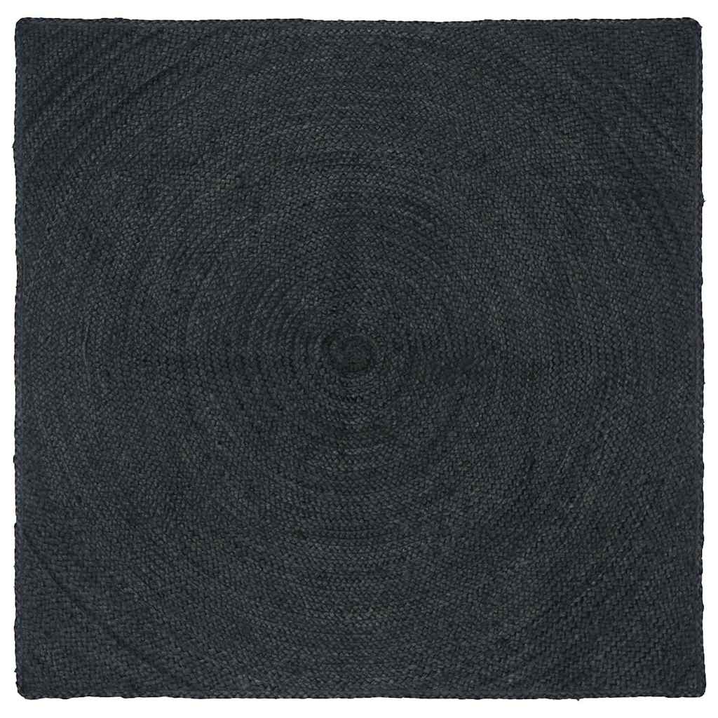 vidaXL Bereichsteppiche Quadratisch Dunkelgrau 160 x 160 cm Jute