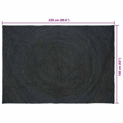 vidaXL Bereichsteppiche Rechtwinklig Dunkelgrau 160 x 230 cm Jute