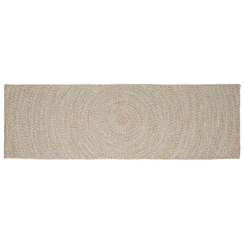 vidaXL Bereichsteppiche Natürlich und Weiß 60 x 200 cm Jute