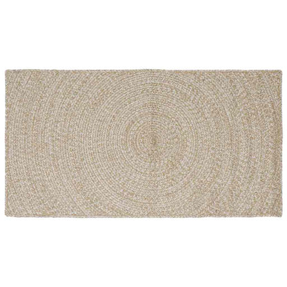 vidaXL Bereichsteppiche Natürlich und Weiß 80 x 150 cm Jute
