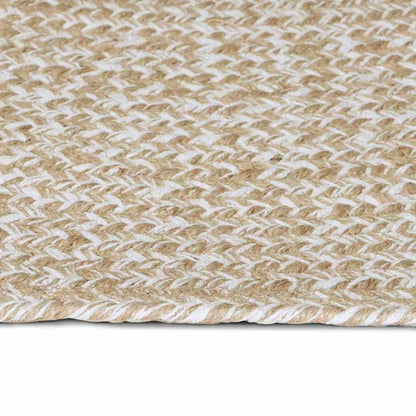 vidaXL Bereichsteppiche Natürlich und Weiß 120 x 170 cm Jute