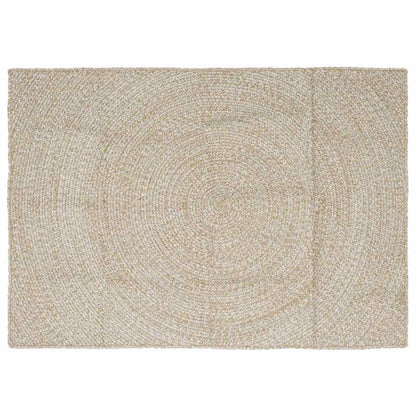 vidaXL Bereichsteppiche Natürlich und Weiß 120 x 170 cm Jute
