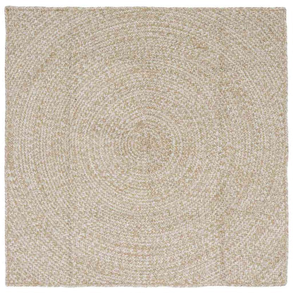 vidaXL Bereichsteppiche Natürlich und Weiß 160 x 160 cm Jute
