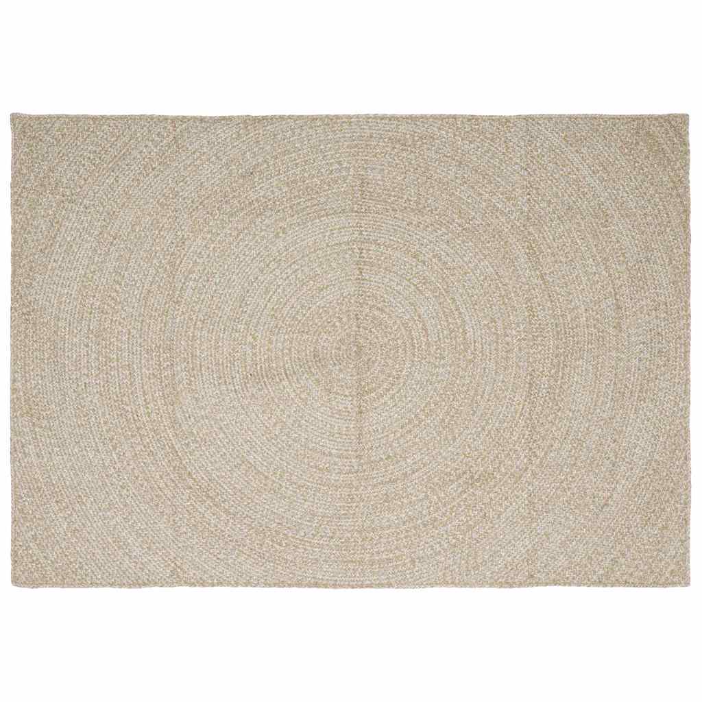 vidaXL Bereichsteppiche Natürlich und Weiß 160 x 230 cm Jute