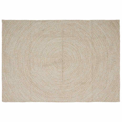 vidaXL Bereichsteppiche Natürlich und Weiß 160 x 230 cm Jute