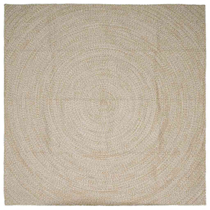 vidaXL Bereichsteppiche Natürlich und Weiß 200 x 200 cm Jute
