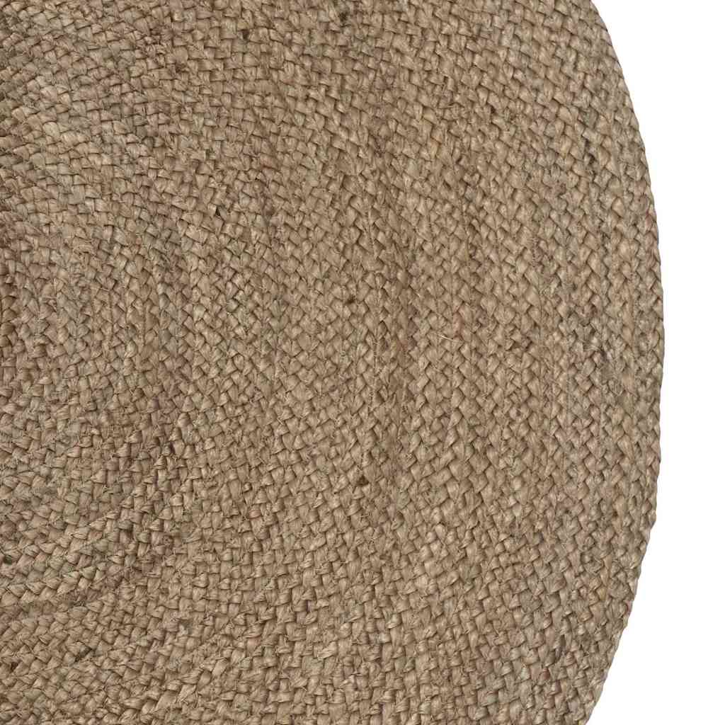 vidaXL Tapis de zone ovale Gris 122 x 183 cm Jute