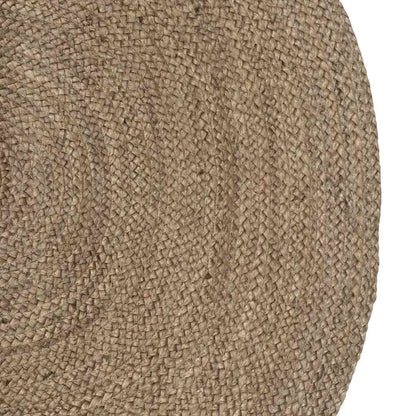 vidaXL Tapis de zone ovale Gris 122 x 183 cm Jute