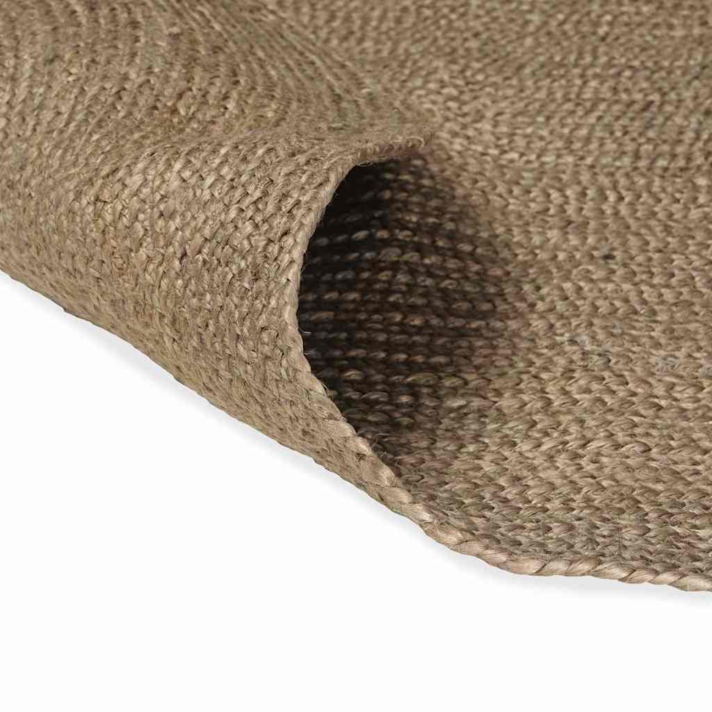 vidaXL Tapis de zone ovale Gris 122 x 183 cm Jute