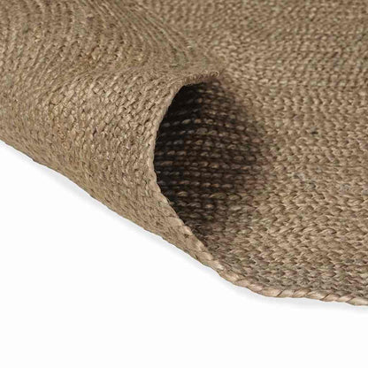 vidaXL Tapis de zone ovale Gris 122 x 183 cm Jute
