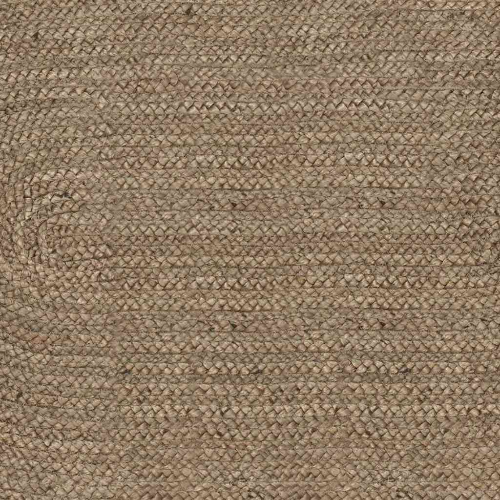 vidaXL Tapis de zone ovale Gris 122 x 183 cm Jute