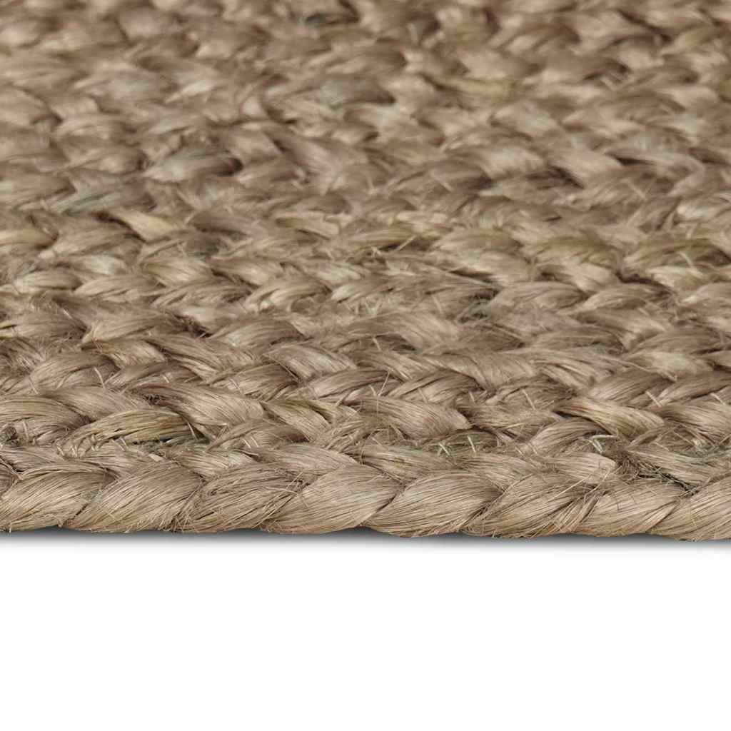 vidaXL Tapis de zone ovale Gris 122 x 183 cm Jute