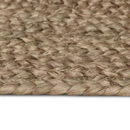 vidaXL Tapis de zone ovale Gris 122 x 183 cm Jute
