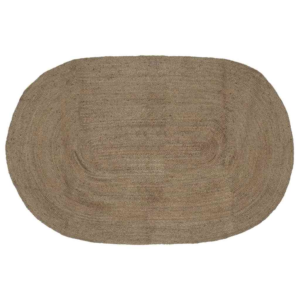 Bereichsteppiche Oval Grau 152 x 245 cm Jute